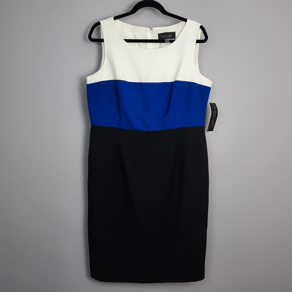 Evan Picone Dresses & Skirts - Black Label by Evan Picone Colorblock Sleeveless Sheath Dress size 12